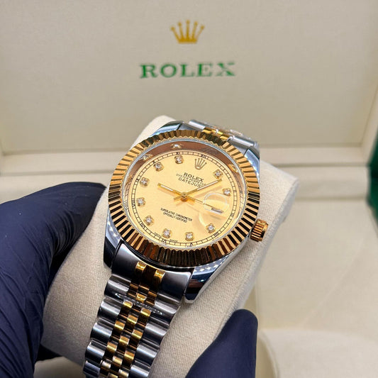 Rolex True Tone Jublee Chain Golden Dail