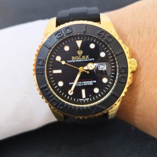Rolex Yatch Master Golden(Silicon Straps)