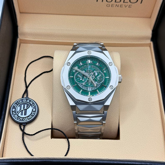 Hublot Diamond Cut  Green Dial