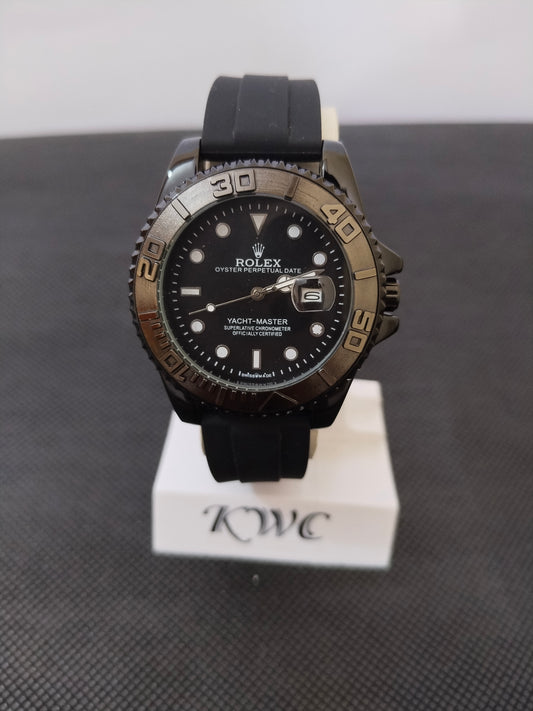 Rolex Yatch Master Black(Silicon Straps)