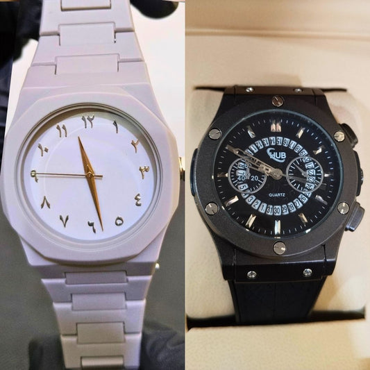 Hublot Skeleton Black Straps & Gray Arabic Aura